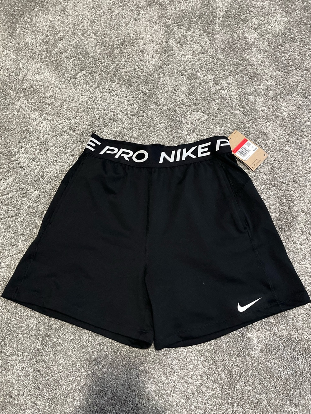 Girls Nike Pros Training Shorts Size Large Black New With Tags